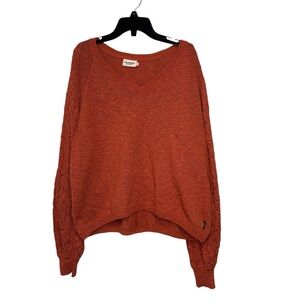 Holebrook sweeden sweater women sz L open knit casual boho Open Knit Sleeves